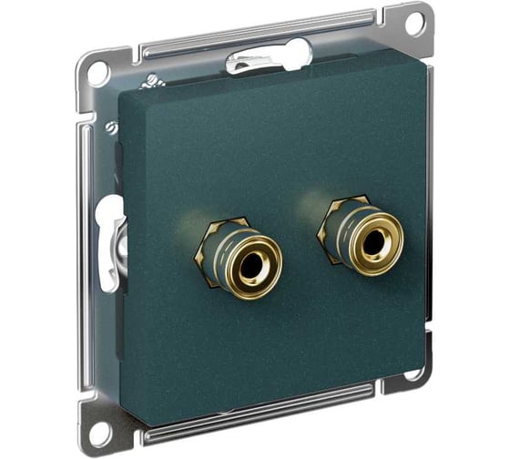 Двойная аудиорозетка Systeme Electric Atlasdesign, изумруд ATN000887 1
