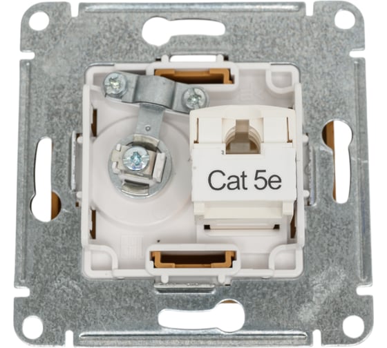 Двойная розетка: тв + компьютерная Systeme Electric Glossa rj45, кат. 5е, механизм, дерево дуб GSL000589