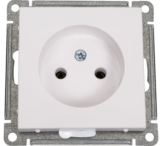 Розетка Systeme Electric W59 без заземления, без шторок, 16а, механизм, белый RS16-153-1-86 1
