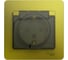 Розетка Systeme Electric Glossa с заземлением, со шторками с крышкой, ip44, 16а, 250в, в сборе, фисташковый GSL001048 1