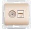 Двойная розетка: тв + компьютерная Systeme Electric Glossa rj45, кат. 5е, механизм, титан GSL000489 1