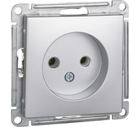 Розетка Systeme Electric W59 без заземления, без шторок, 16а, механизм, матовый хром RS16-153-5-86