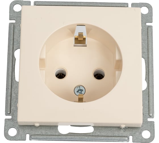 Розетка Systeme Electric W59 с заземлением без шторок, 16а, механизм, слоновая кость RS16-154-2-86
