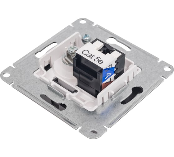 Двойная розетка: тв + компьютерная Systeme Electric Glossa rj45, кат. 5е, механизм, графит GSL001389