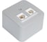 Двойная розетка: компьютерная rj45, кат.5e + телефонная rj11 Systeme Electric Blanca о/у, изол.пл., алюминий BLNIA045113 3