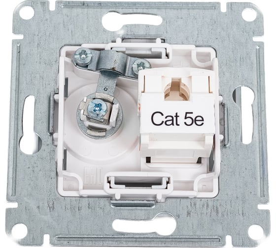 Двойная розетка: тв + компьютерная Systeme Electric Glossa rj45, кат. 5е, механизм, платина GSL001289