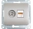 Двойная розетка: тв + компьютерная Systeme Electric Glossa rj45, кат. 5е, механизм, платина GSL001289 1