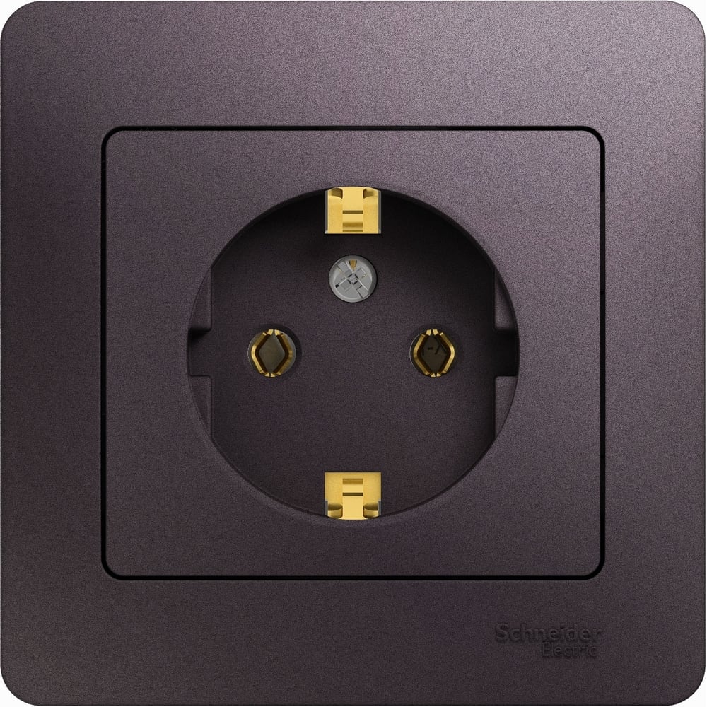 Розетка Systeme Electric Glossa с заземлением, 16а, 250в, в сборе ...