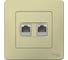 Двойная компьютерная розетка Systeme Electric Blanca скрытой установки, rj45, кат.5e, бежевый BLNIS045457 1