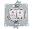 Механизм двойной розетки Systeme Electric Glossa rj11+rj45, категория 5e, дерево дуб GSL000585 3