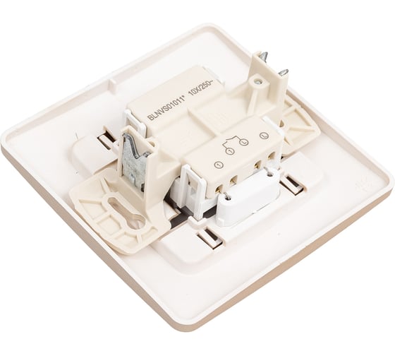 1-клавишный выключатель Systeme Electric Blanca скрытой установки (cх.1) с подсветкой, 10а, 250b, титан BLNVS010114