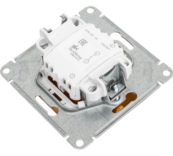Механизм выключателя Systeme Electric Glossa нажимная кнопка, сх.1, 10ах, дерево дуб GSL000515