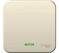 1-клавишный выключатель Systeme Electric Blanca открытой установки (cх.1) с подсветкой, 6а, 250в, молочный BLNVA061102