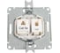 Механизм двойной розетки Systeme Electric Glossa rj11+rj45, категория 5e, перламутр GSL000685 3