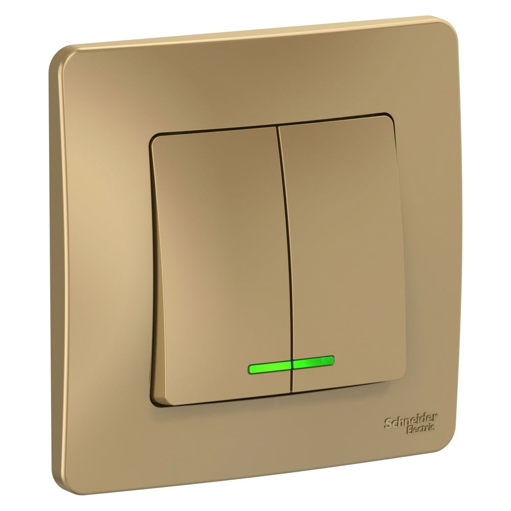 2-клавишный выключатель Systeme Electric Blanca скрытой установки (cх.5 ...