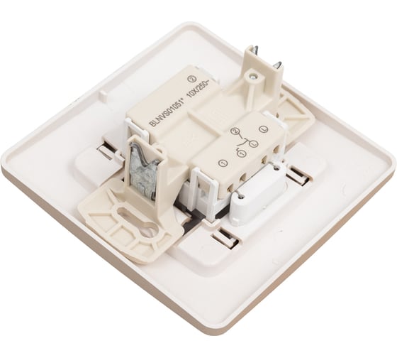2-клавишный выключатель Systeme Electric Blanca скрытой установки (cх.5) с подсветкой, 10а, 250b, титан BLNVS010514