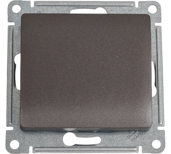 Механизм выключателя Systeme Electric Glossa нажимная кнопка, сх.1, 10ах, графит GSL001315 1