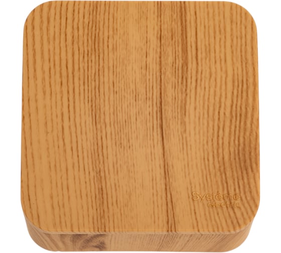 1-клавишный выключатель Systeme Electric Blanca открытой установки (cх.1) с самовозвратом, изолирующая пластина, 10а, ясень BLNCA101015 1