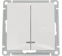 Механизм 2-клавишного выключателя с подсветкой Systeme Electric W59 10ах, белый VS510-251-1-86