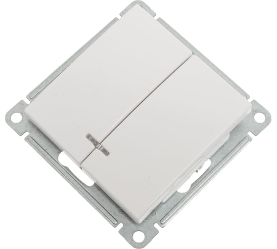 Механизм 2-клавишного выключателя с подсветкой Systeme Electric W59 10ах, белый VS510-251-1-86