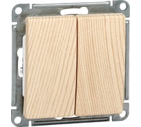 Механизм 2-клавишного выключателя Systeme Electric W59 10ах, сосна VS510-252-7-86