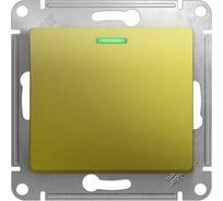 Механизм 1-клавишного выключателя с подсветкой Systeme Electric Glossa сх.1а, 10ax, фисташковый GSL001013