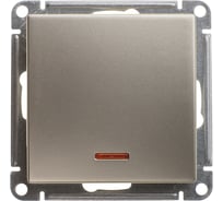 Механизм 1-клавишного переключателя с подсветкой Systeme Electric W59 10ах, шампань VS610-157-4-86