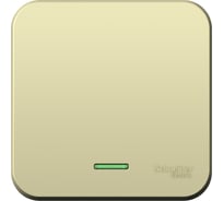 1-клавишный переключатель Systeme Electric Blanca открытой установки (cх.6) с подсветкой, изолирующая пластина, 10а, 250b, бежевый BLNVA106117