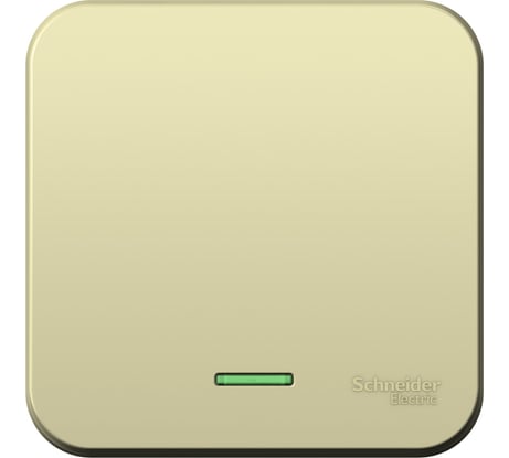 1-клавишный переключатель Systeme Electric Blanca открытой установки (cх.6) с подсветкой, изолирующая пластина, 10а, 250b, бежевый BLNVA106117