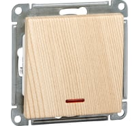 Механизм 1-клавишного выключателя с подсветкой Systeme Electric W59 10ах, сосна VS110-153-7-86