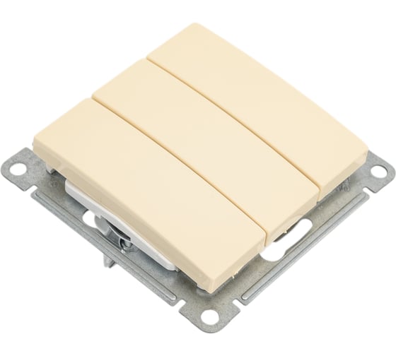 Механизм 3-клавишного выключателя Systeme Electric W59 10ах, слоновая кость VS0510-351-2-86