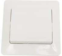 1-клавишный выключатель в сборе Systeme Electric Glossa сх.1, 10ax, молочный GSL000912