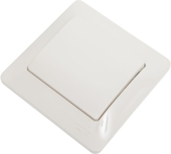 1-клавишный выключатель в сборе Systeme Electric Glossa сх.1, 10ax, молочный GSL000912