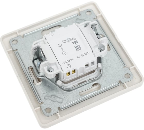 1-клавишный выключатель в сборе Systeme Electric Glossa сх.1, 10ax, молочный GSL000912