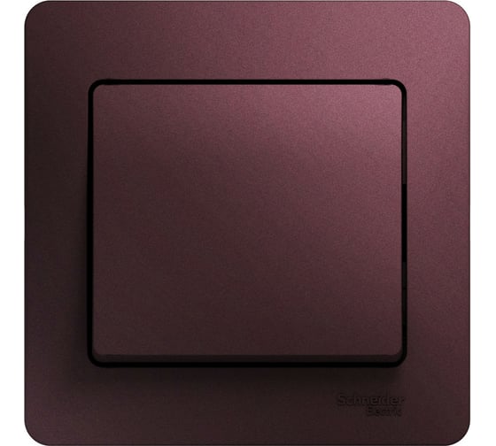 1-клавишный выключатель в сборе Systeme Electric Glossa сх.1, 10ax, баклажановый GSL001112 1