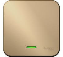 1-клавишный переключатель Systeme Electric Blanca открытой установки (cх.6) с подсветкой, изолирующая пластина, 10а, 250b, титан BLNVA106114