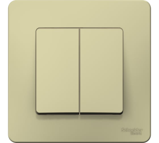 2-клавишный переключатель Systeme Electric Blanca скрытой установки(cх.6+6), 10а, 250b, бежевый BLNVS106607 1