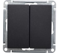 Механизм 2-клавишного выключателя Systeme Electric W59 10ах, черный бархат VS510-252-6-86