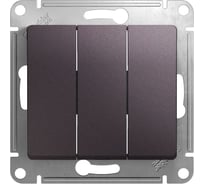 Механизм 3-клавишного выключателя Systeme Electric Glossa сх.1+1+1, 10ax, сиреневый туман GSL001431