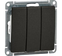 Механизм 3-клавишного выключателя Systeme Electric W59 10ах, черный бархат VS0510-351-6-86