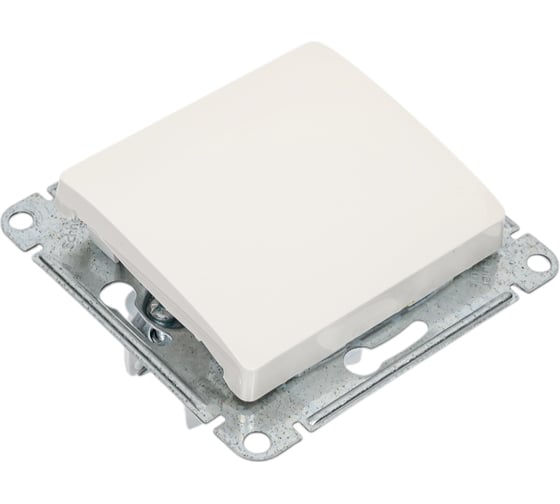 Механизм выключателя Systeme Electric Glossa нажимная кнопка, сх.1, 10ах, молочный GSL000915