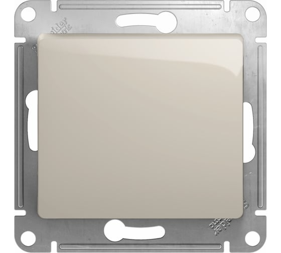Механизм выключателя Systeme Electric Glossa нажимная кнопка, сх.1, 10ах, молочный GSL000915