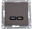 Розетка Systeme Electric Atlasdesign usb тип-c 65w высокоскор.заряд. qc, pd, механизм, мокко ATN000627 1