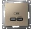 Розетка Systeme Electric Atlasdesign usb тип-c 65w высокоскор.заряд. qc, pd, механизм, шампань ATN000527 2