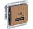 Розетка Systeme Electric Glossa usb тип-c 65w высокоскор.заряд. qc, pd, механизм, дерево дуб GSL000527 1