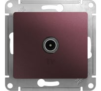 TV розетка Systeme Electric Glossa проходная 4db, механизм, баклажановый GSL001192