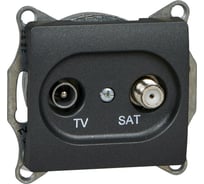 TV-SAT розетка Systeme Electric Glossa оконечная 1db, механизм, антрацит GSL000797