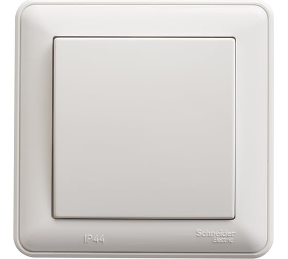 1-клавишный переключатель Systeme Electric W59 aqua, 10ах, ip44, в сборе, белый VS610-156B-18