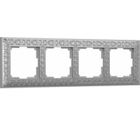 Рамка на 4 поста WERKEL WL07 Frame 04 матовый хром a046428