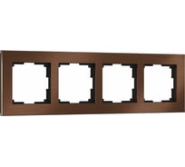 Рамка на 4 поста WERKEL W0041714/ Aluminium коричневый алюминий a050951